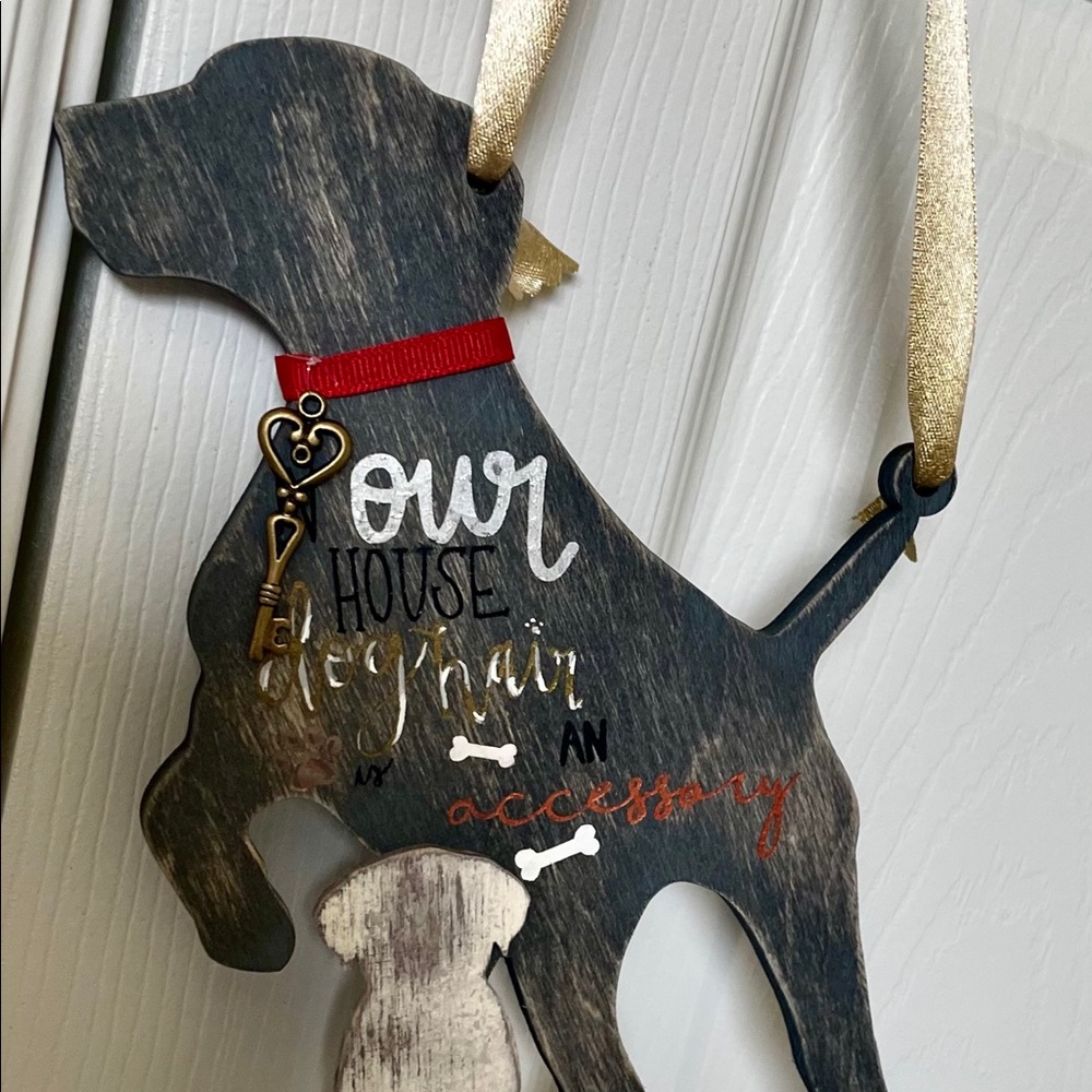 Funny Dog Hair Quote Wood Sign